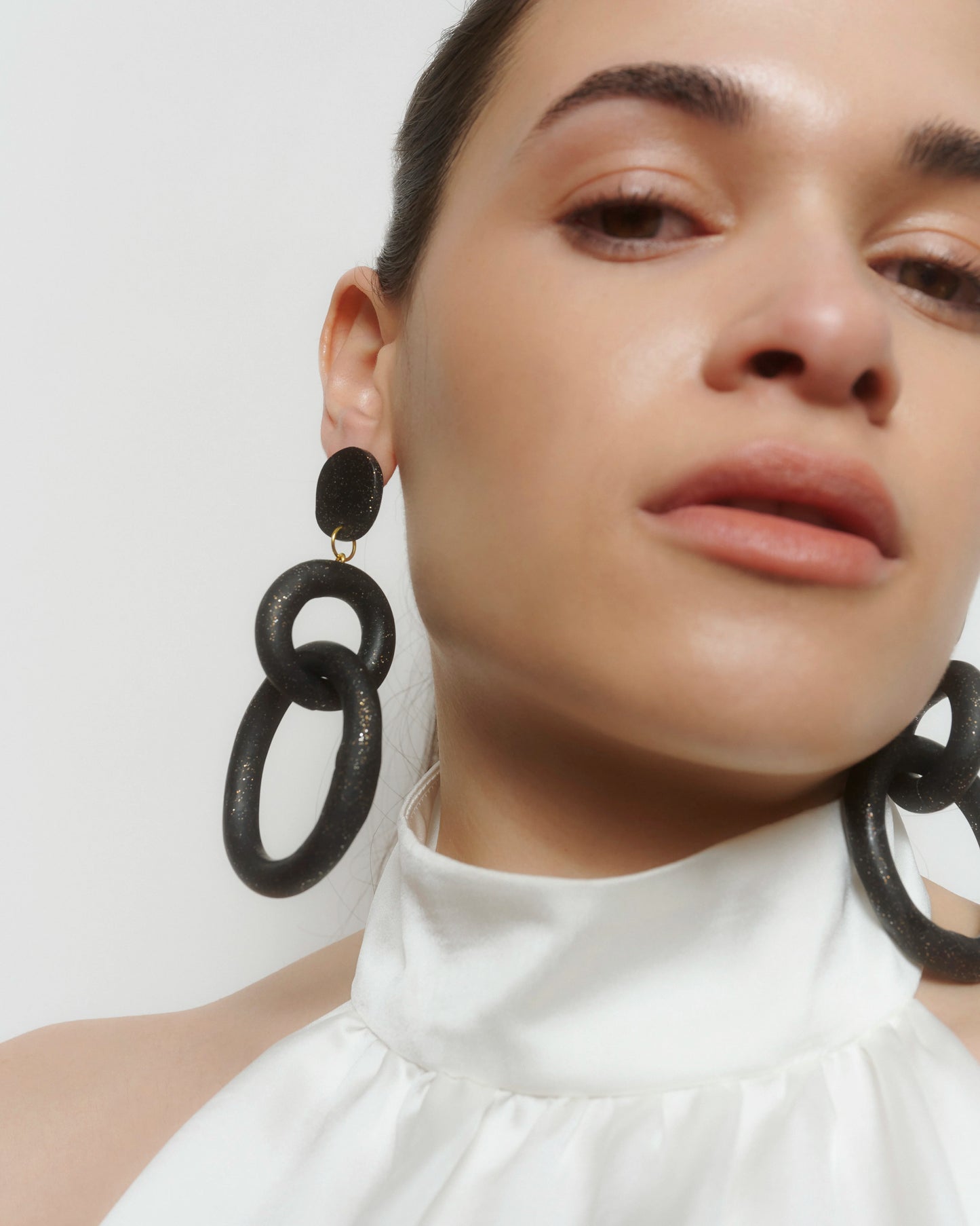 AROS ESLABON NEGRO BRILLO CHAIN
