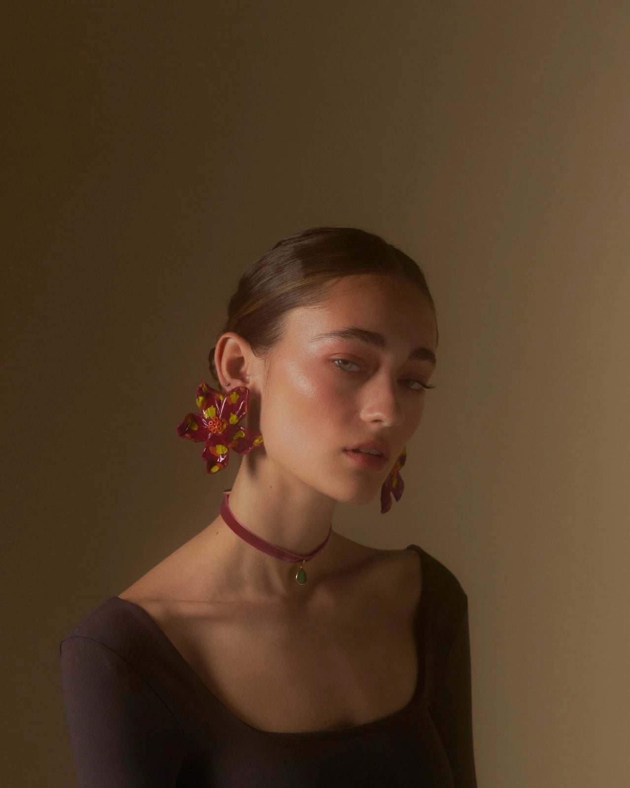 AROS BURDEO NARANJO AMARILLO FLOR XL
