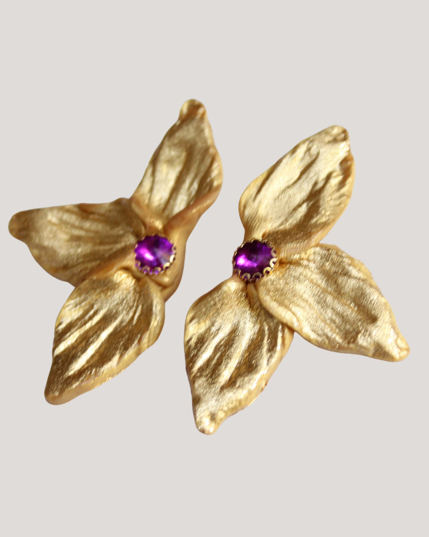 AROS FLOR DALIA DORADO MORADO
