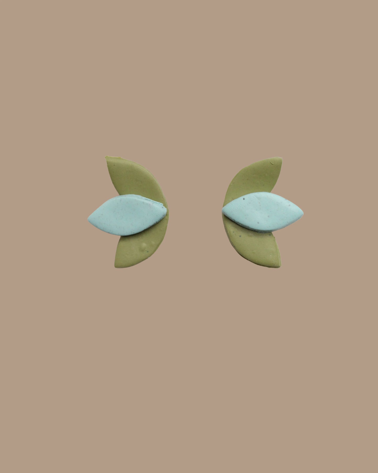 AROS MINI HOJAS VERDE CELESTE