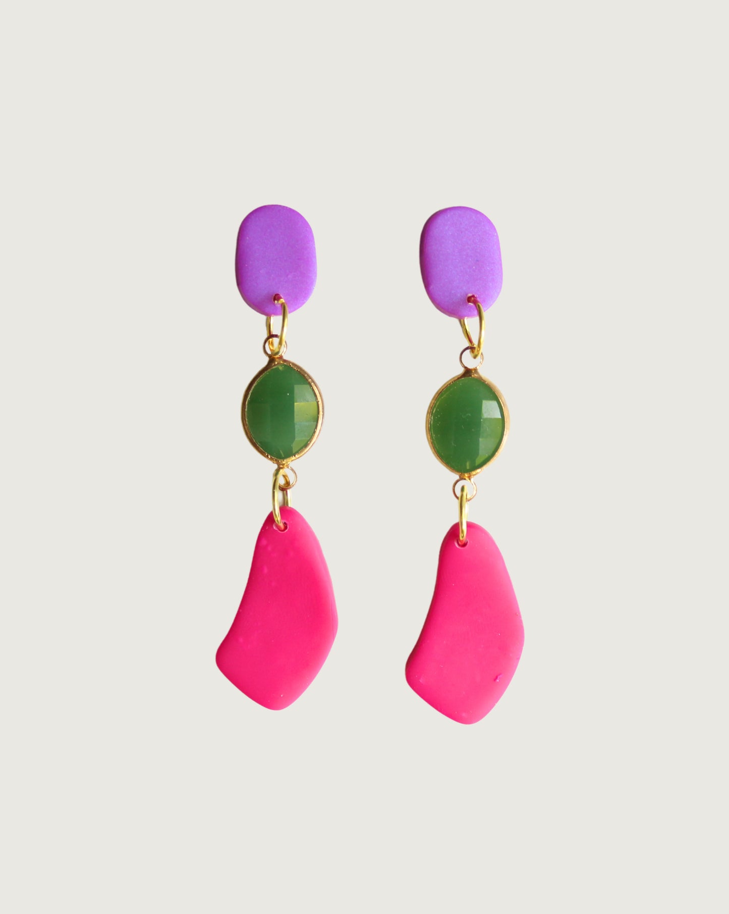 AROS MORADO PIEDRA VERDE FUCSIA GIORGIA