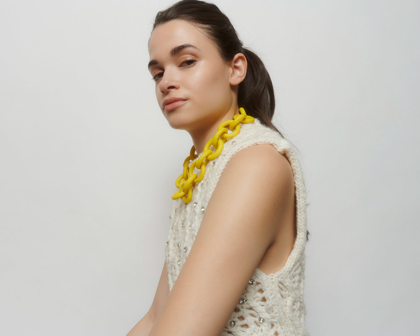 COLLAR ESLABÓN AMARILLO