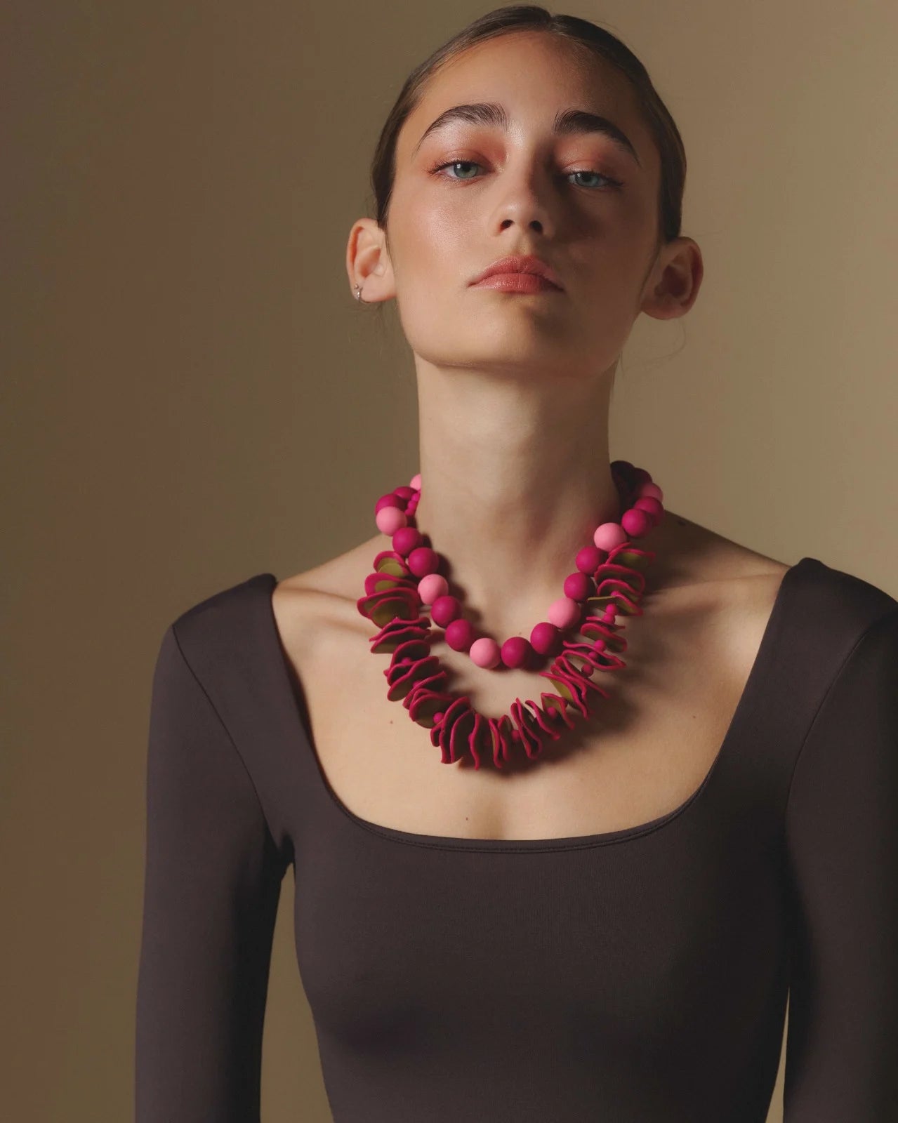 COLLAR FUSCIA VERDE JULIETTE