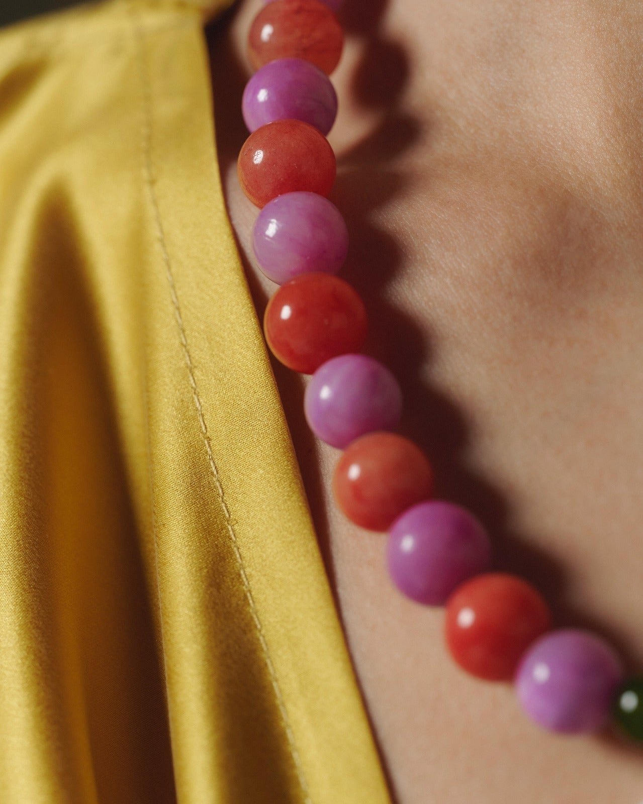 AROS CLAVEL + COLLAR MARGOT LILA NARANJO