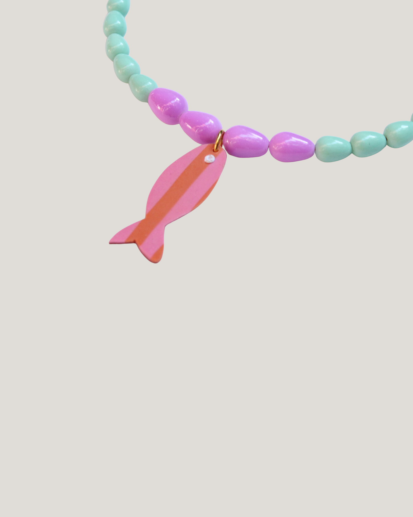 COLLAR PEZ RAYAS NARANJO ROSADO LILA MENTA