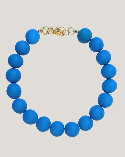 COLLAR PELOTAS AZUL