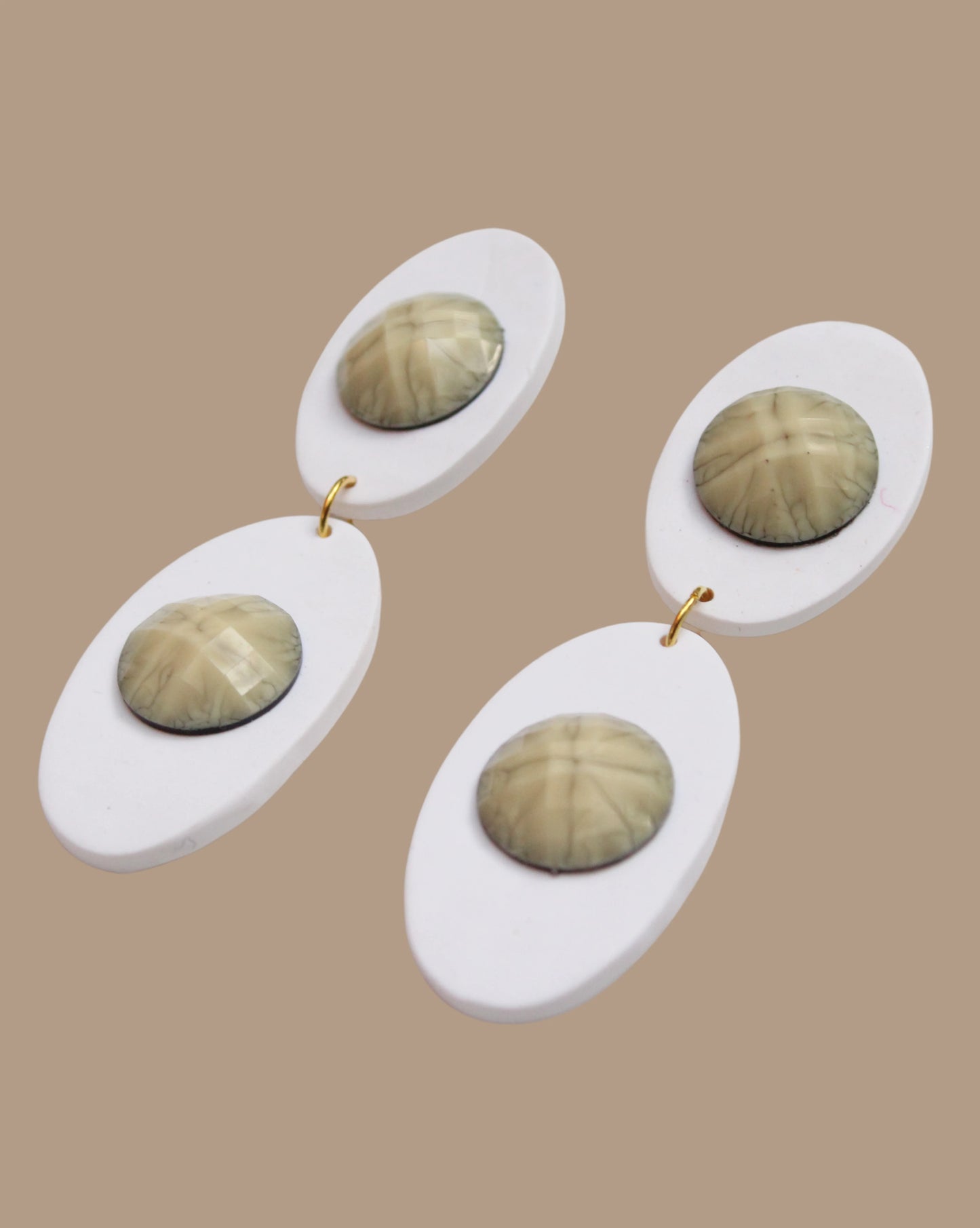 AROS BLANCO PIEDRA BEIGE SOPHIE