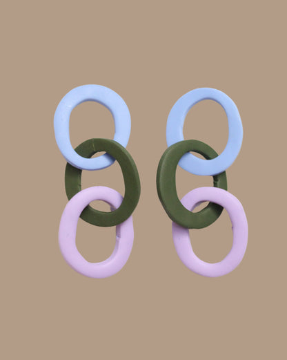 AROS CELESTE VERDE LILA ANILLOS