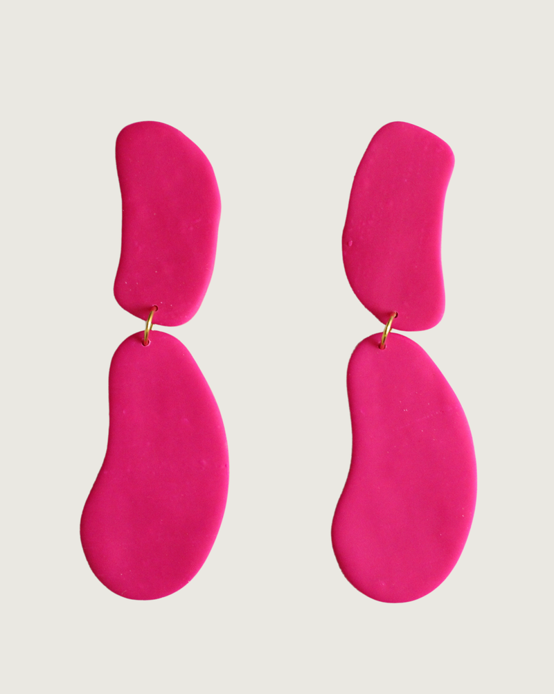 AROS ROJOS DOS PIEZAS IRREGULARES ROSA