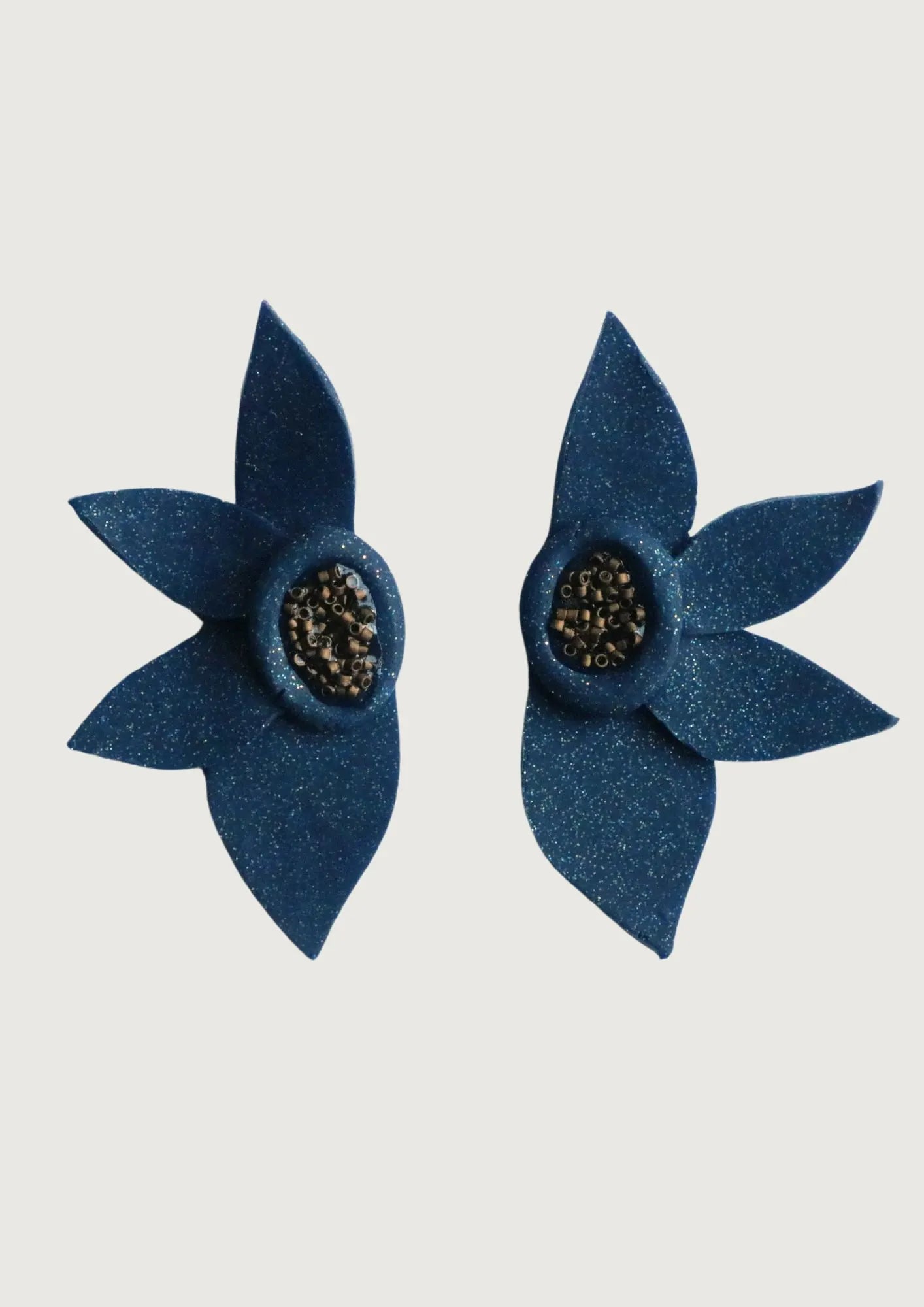 AROS FLORES CAMELIA AZUL BRILLO