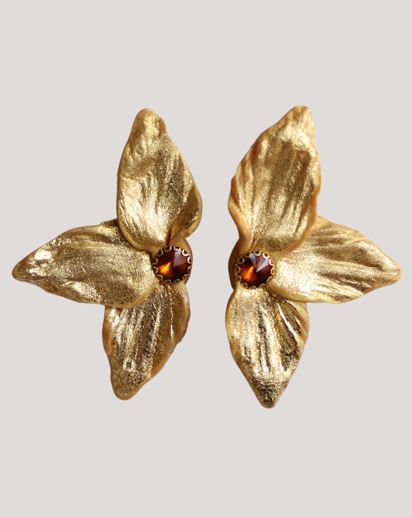 AROS FLOR DALIA DORADO CAFÉ