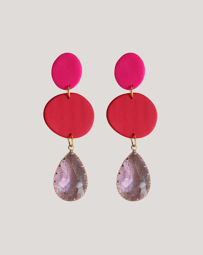 AROS FUCSIA ROJO PIEDRA ROSA SIENNA