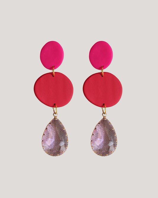 AROS FUCSIA ROJO PIEDRA ROSA SIENNA
