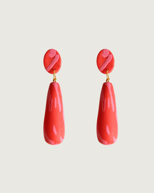 AROS GOTA ROJO ROSADO PIA