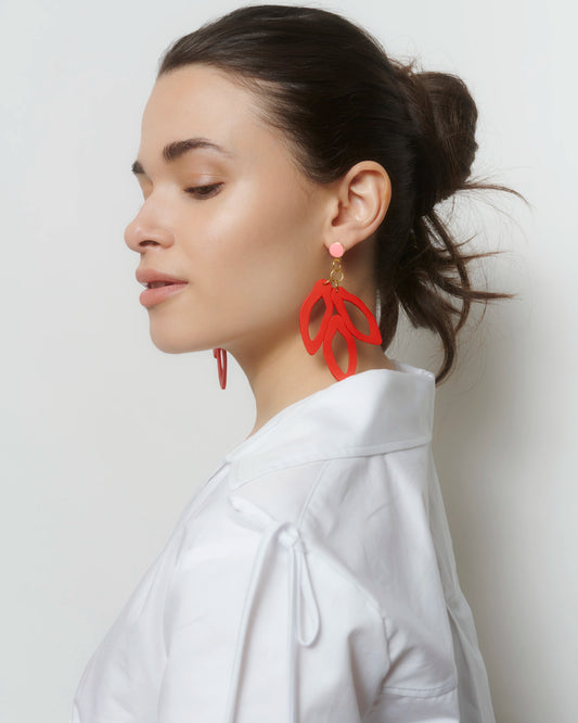 AROS HOJAS ROJO ROSADO ESPIGA