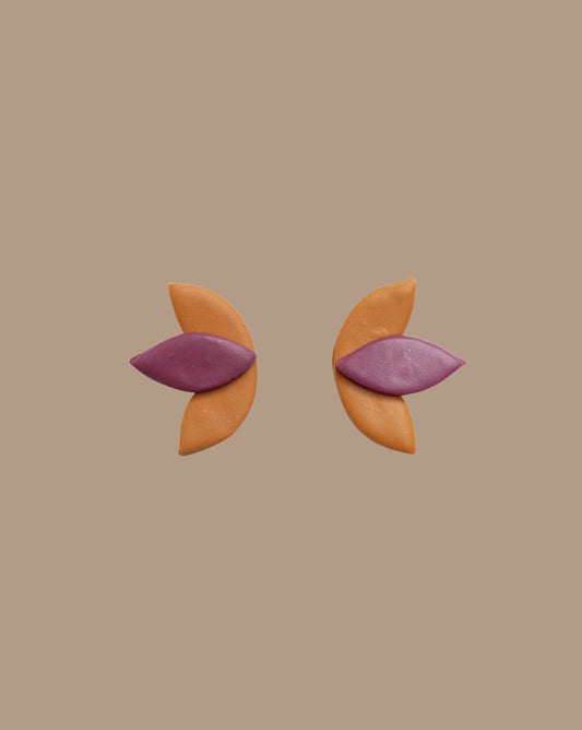 AROS MINI HOJA NARANJO MORADO