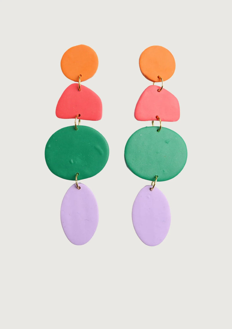 AROS NARANJO ROSADO VERDE LILA HILOS