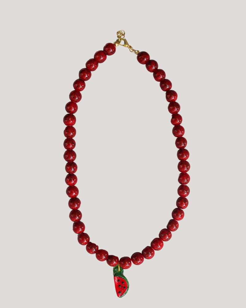COLLAR ROJO SANDÍA