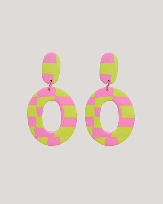 AROS CUADRILLÉ PISTACHO ROSADO