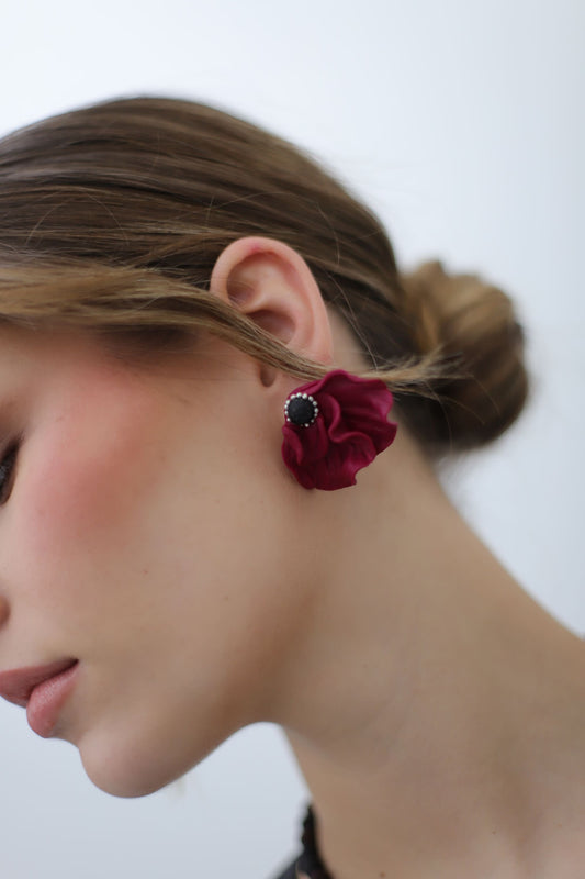 AROS FLOR BURDEO NEGRO
