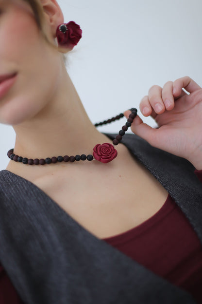 AROS FLOR BURDEO NEGRO